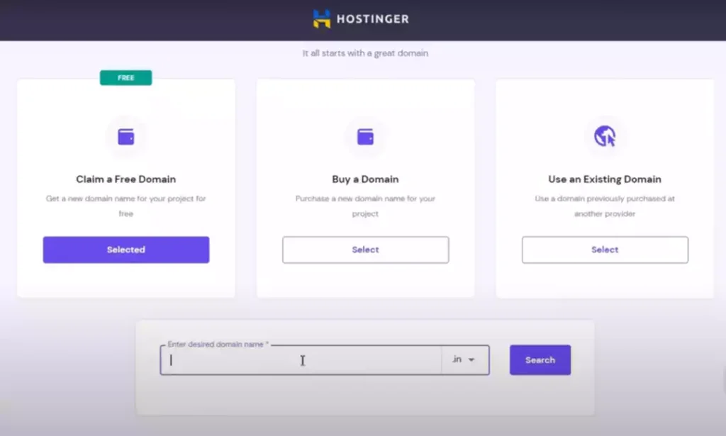 hostinger-claim-a-free-domain